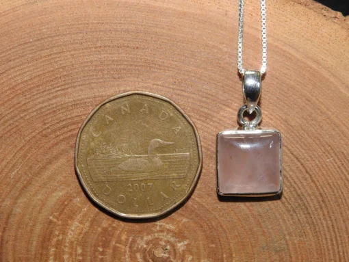Rose Quartz .925 Silver Pendant - Image 2