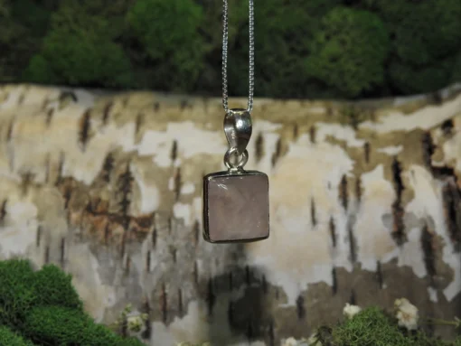 Rose Quartz .925 Silver Pendant - Image 4