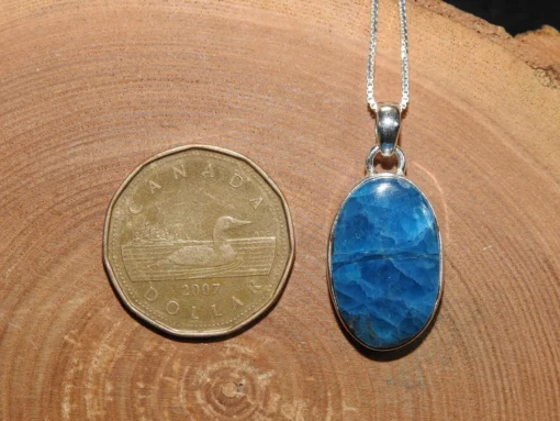 Blue Apatite .925 Silver Pendant - Image 2