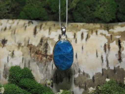 Blue Apatite .925 Silver Pendant