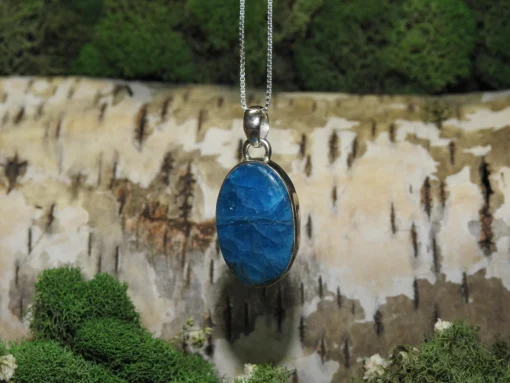 Blue Apatite .925 Silver Pendant - Image 3