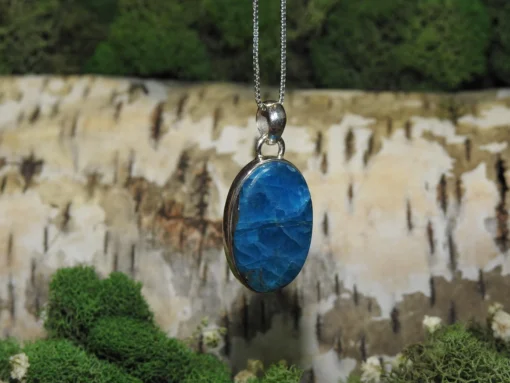 Blue Apatite .925 Silver Pendant - Image 4